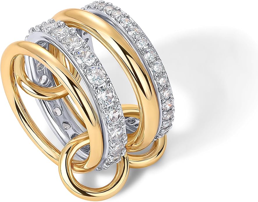 Set di Anelli Intrecciati | Oro