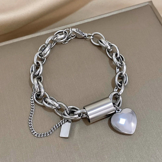 Bracciale Spesso con Cuore | Oro
