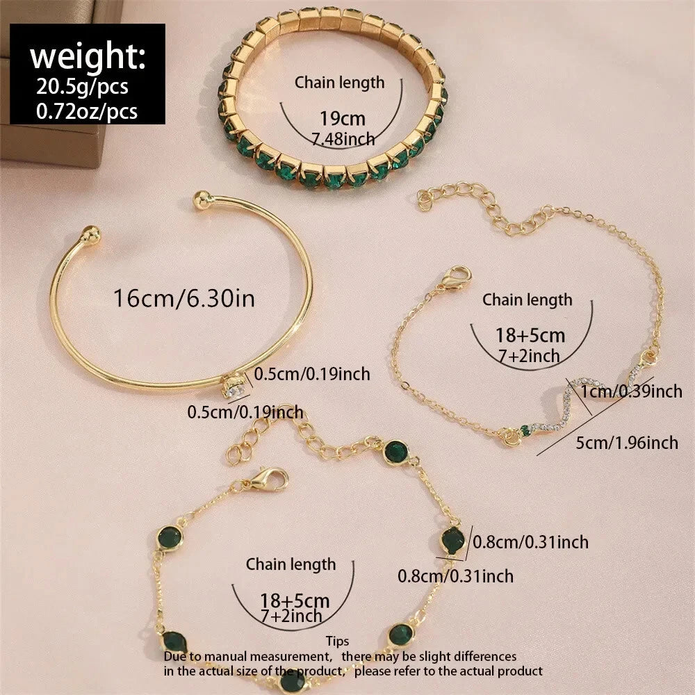 Set di Bracciali Smeraldo Puro | Oro