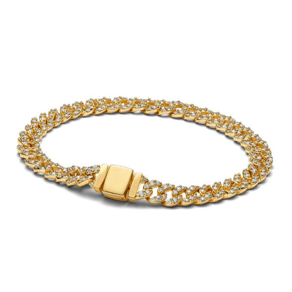 Bracciale Cubana con Pavé
