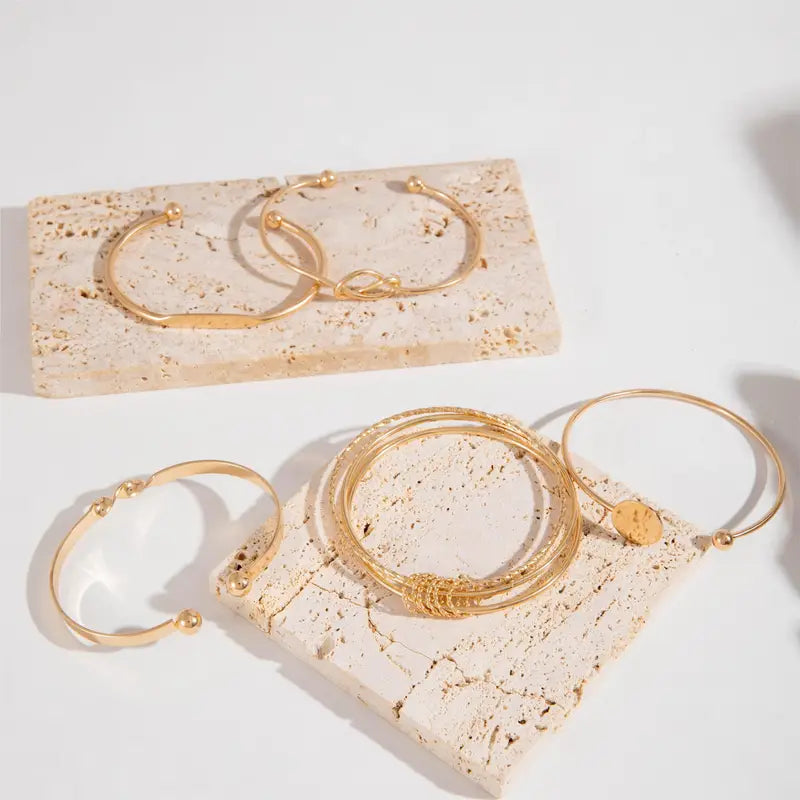 Set di Bracciali Nodo Elegante | Oro