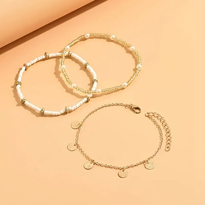 Set 3 Cavigliere Mare e Oro
