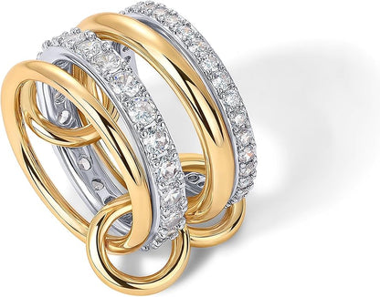 Set di Anelli Intrecciati | Oro
