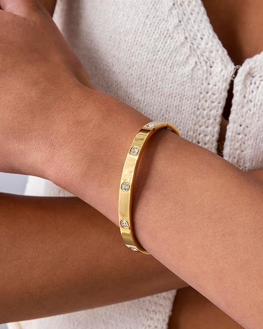 Bracciale Rigido con Cristalli Luminosi | Oro