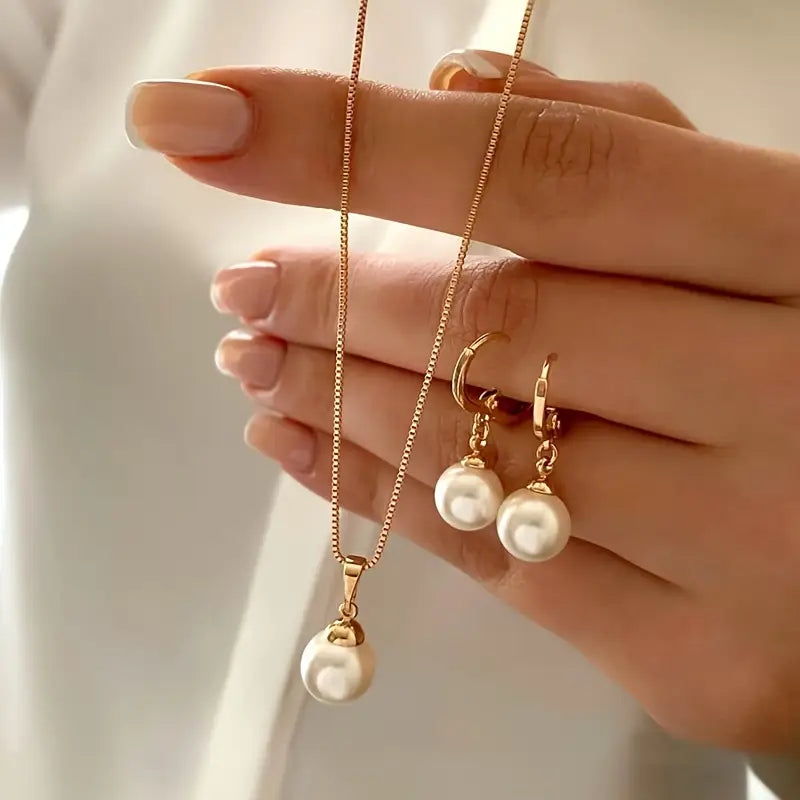 Set di Gioielli con Perla in Oro