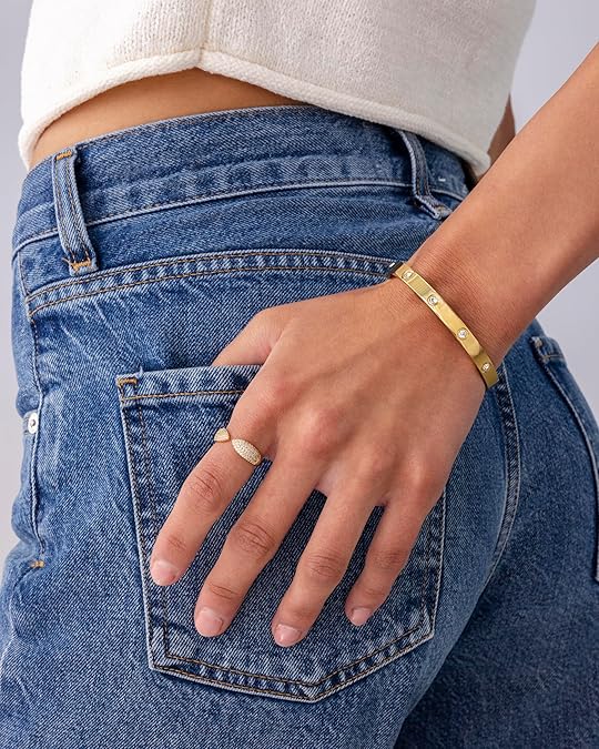 Bracciale Rigido con Cristalli Luminosi | Oro