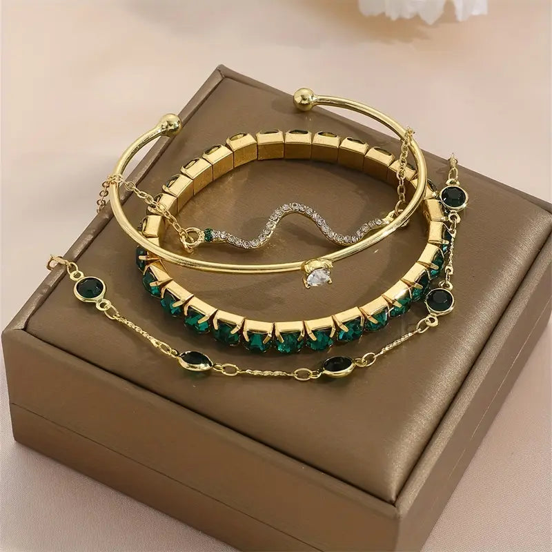 Set di Bracciali Smeraldo Puro | Oro