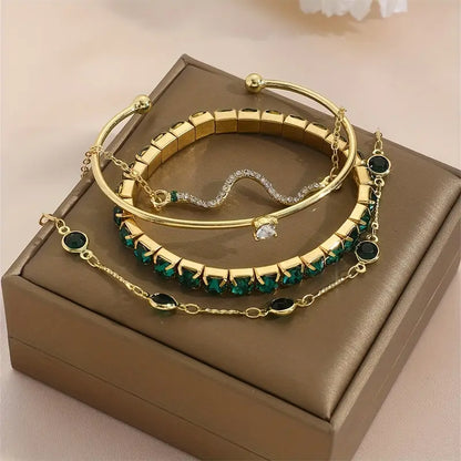 Set di Bracciali Smeraldo Puro | Oro