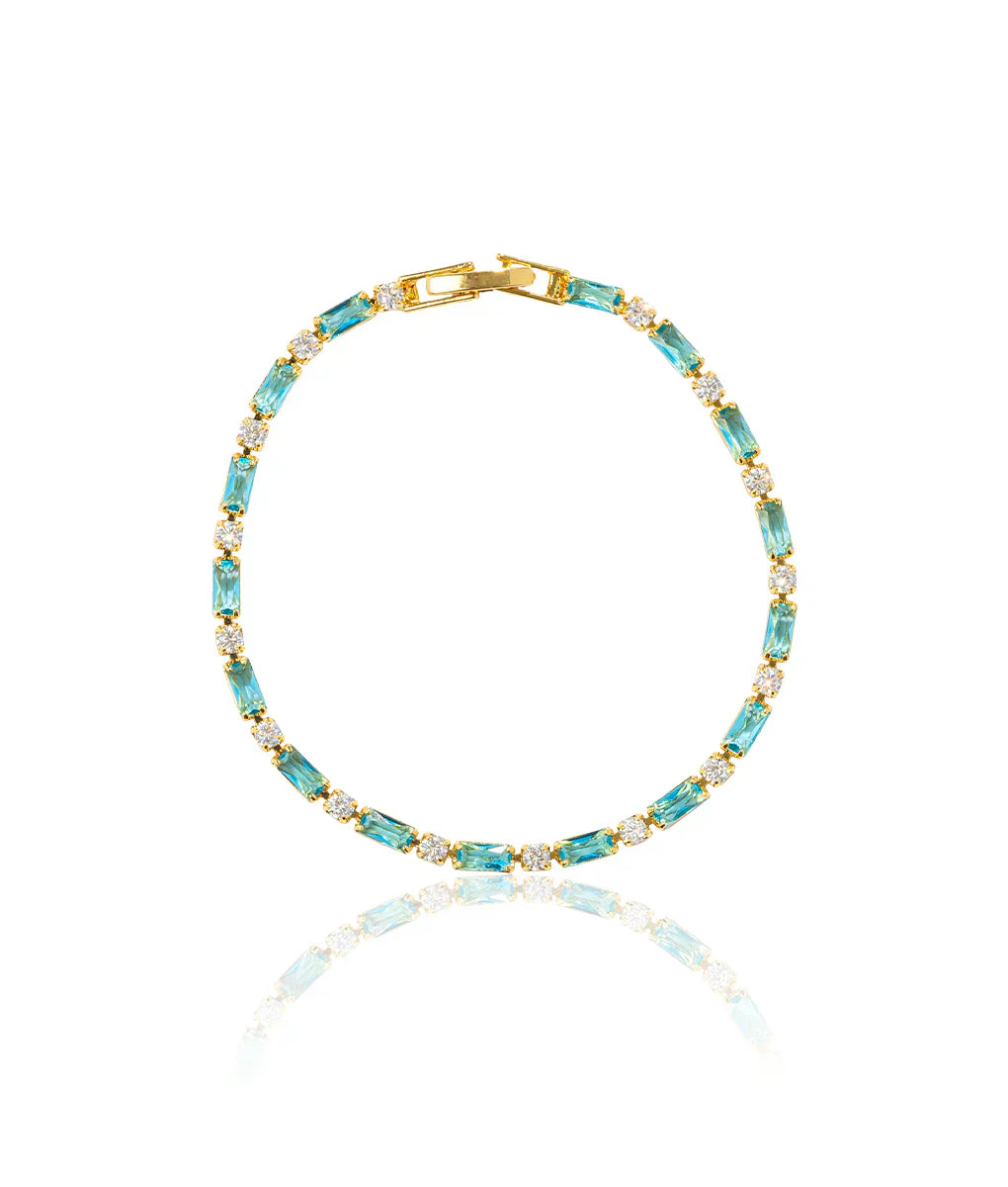 Bracciale con Pietra Turchese Naturale | Oro