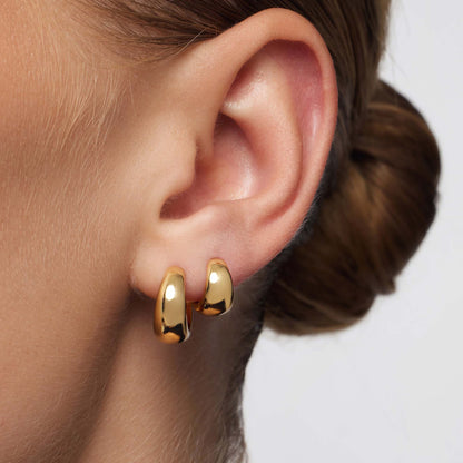 Orecchini a Cerchio Eleganti | Oro