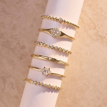Anello con Sfere Luminose | Oro