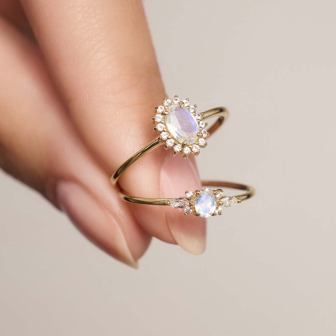 Anello Pietra di Luna Musa | Oro