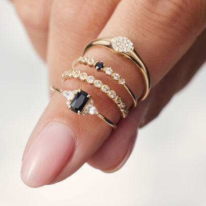 Anello con Sfere Luminose | Oro