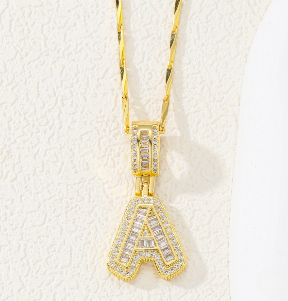 Set di Collane con Iniziale Pavé | Oro