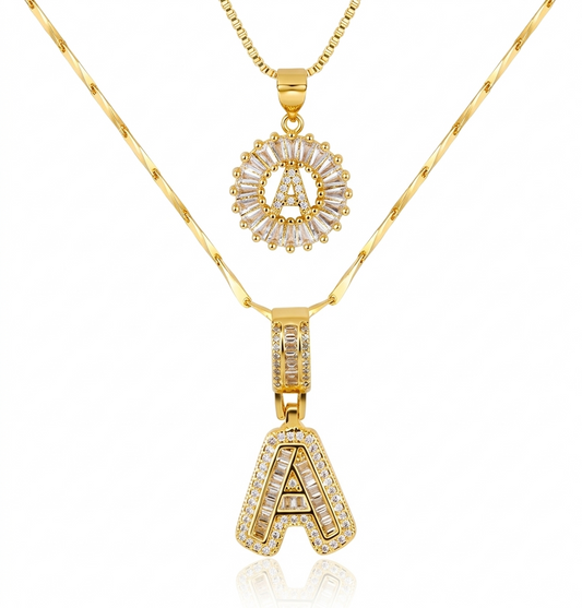 Set di Collane con Iniziale Pavé