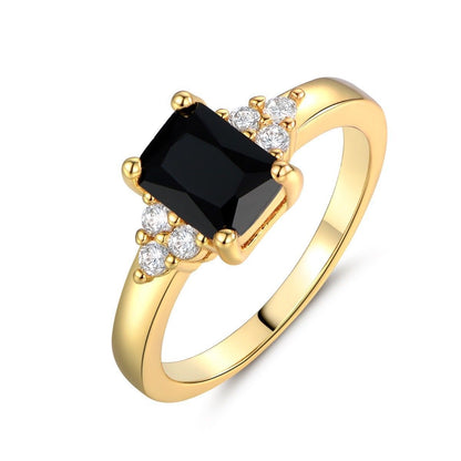 Anello Baguette Spinello Nero