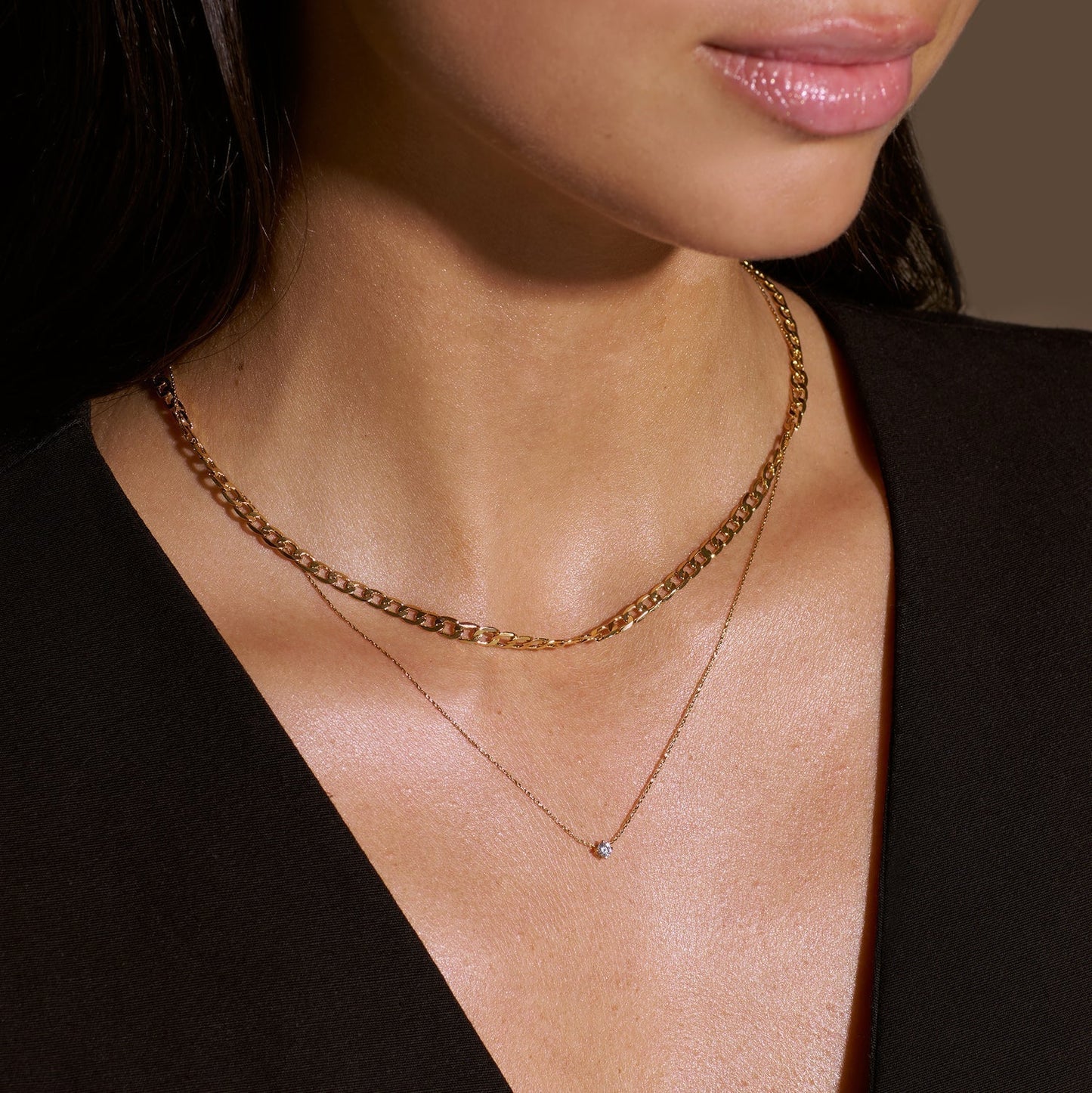 Collana a Maglia Curb Piatta | Oro
