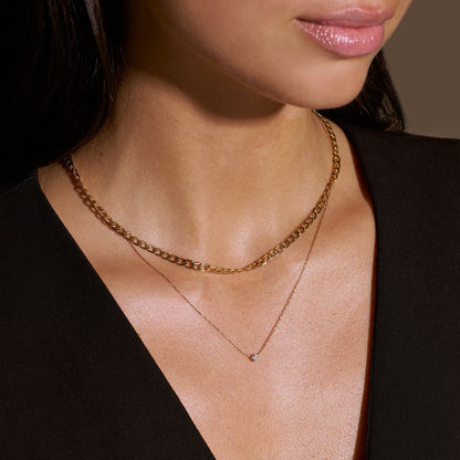 Collana a Maglia Curb Piatta | Oro