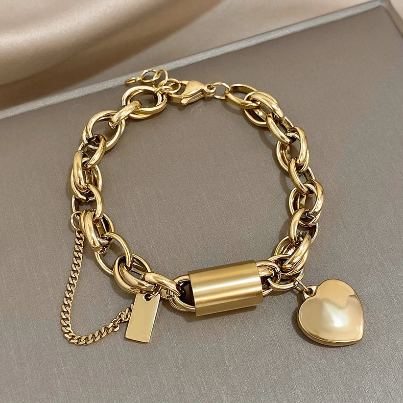 Bracciale Spesso con Cuore