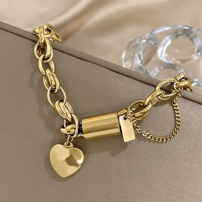Bracciale Spesso con Cuore | Oro