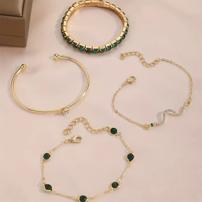 Set di Bracciali Smeraldo Puro | Oro