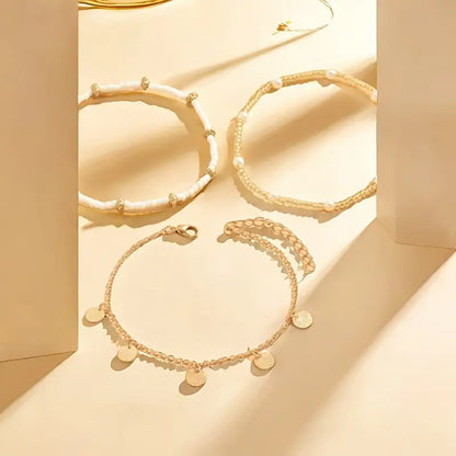 Set 3 Cavigliere Mare e Oro