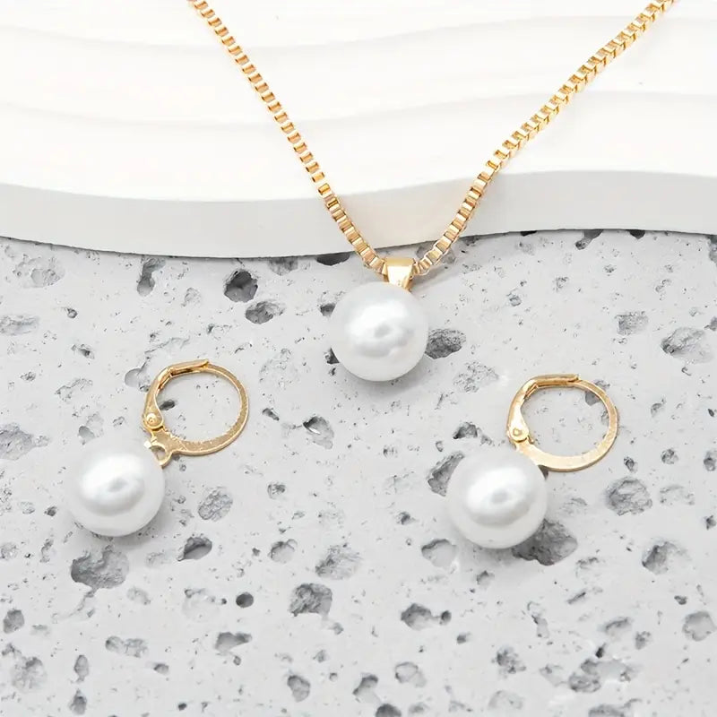 Set di Gioielli con Perla in Oro