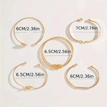 Set di Bracciali Nodo Elegante | Oro