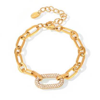 Set di Gioielli Catena a Maglie Pavé