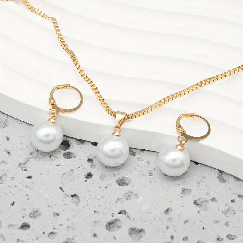 Set di Gioielli con Perla in Oro