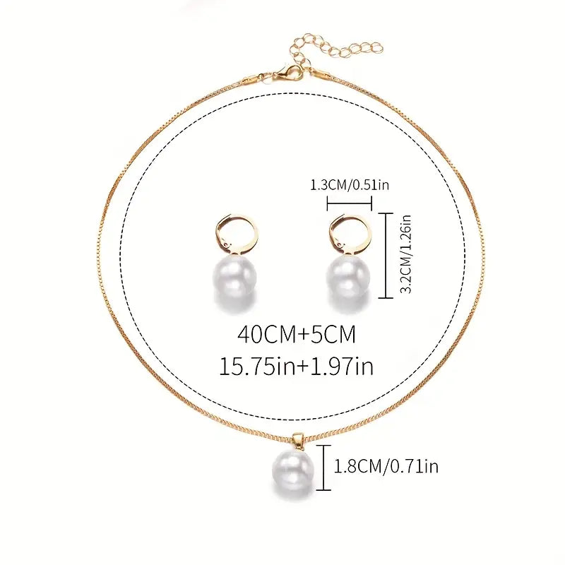 Set di Gioielli con Perla in Oro