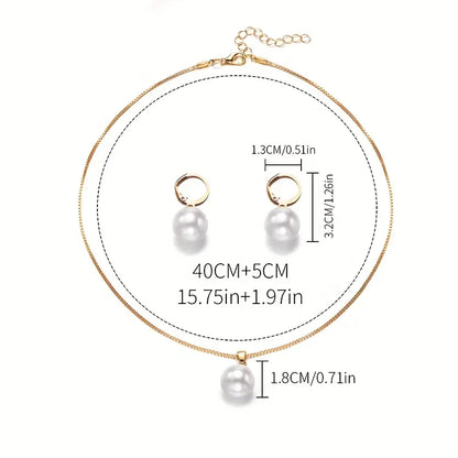 Set di Gioielli con Perla in Oro