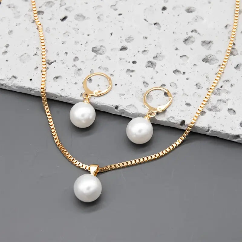 Set di Gioielli con Perla in Oro