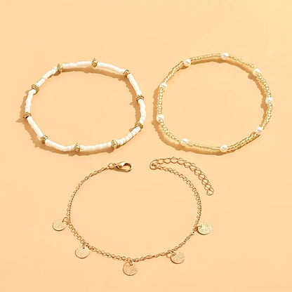 Set 3 Cavigliere Mare e Oro