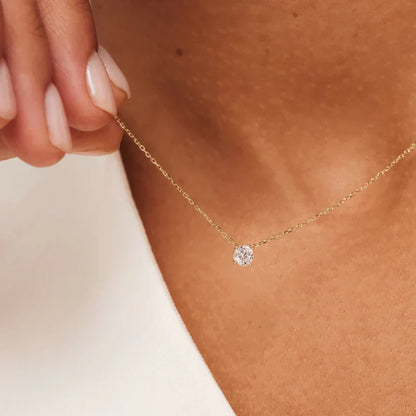 Collana Clea con Moissanite | Oro