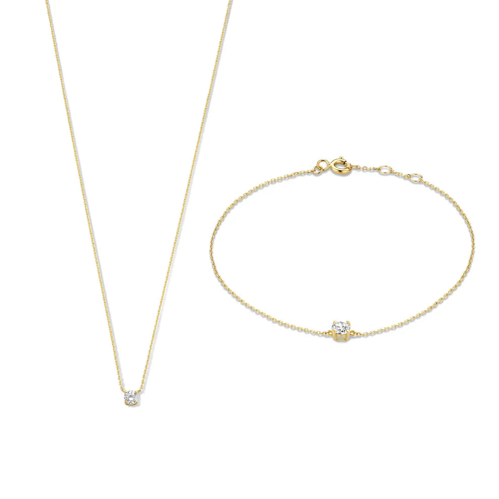 Set Collana e Bracciale con Moissanite