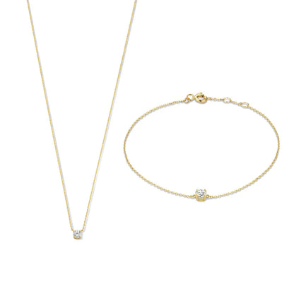 Set Collana e Bracciale con Moissanite