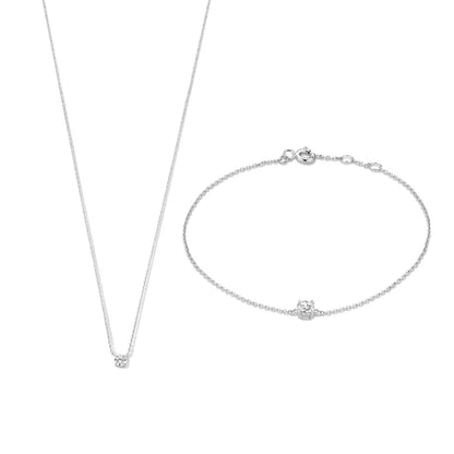 Set Collana e Bracciale con Moissanite | Oro