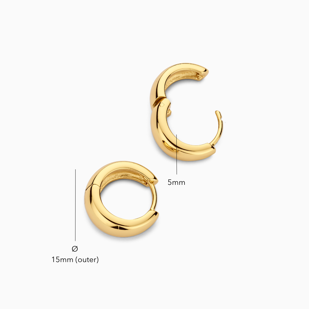 Orecchini a Cerchio Eleganti | Oro